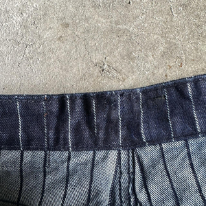 Quần Jean Nam Màu Xanh Navy, Dáng Baggy, Sọc Nhỏ, Sản Xuất Tùy Chỉnh, Số Lượng Đặt Hàng Tối Thiểu Thấp, Mẫu Mới Nhất Năm 2025 - Product Image 3