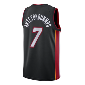 Ventes en gros de nouveaux maillots de <span class=keywords><strong>basket</strong></span>-ball pour hommes de <span class=keywords><strong>Miami</strong></span>, 7 Antetokounmpo, 13 Adebayo, <span class=keywords><strong>22</strong></span> Wiggins, maillots brodés, maillot personnalisé - Product Image 4