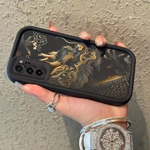 Sang Trọng Thời Trang Đông Rồng Điện Thoại Mềm Trường Hợp Đối Với iPhone 11 12 13 14 15 Pro Max XR XS X 7 8 Cộng Với SE Silicone Ins Bao Gồm - Product Image 6