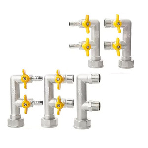 Vanne d'arrêt de gaz en laiton personnalisée de 1/2 pouce - 3 voies avec interrupteur pour raccords de conduite de gaz - Product Image 4