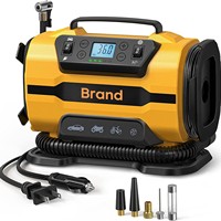 Compresseur d'air 12V DC 110-230V AC à double alimentation, gonfleur de pneus portable pour voiture