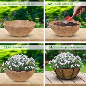 Hot Selling New Design Coco <strong>Liner</strong> Coconut Fiber Planter <strong>Liner</strong> Coconut Fiber <strong>Liner</strong> for Wall Baskets <strong>Garden</strong> Planters for Decor - Product Image 3
