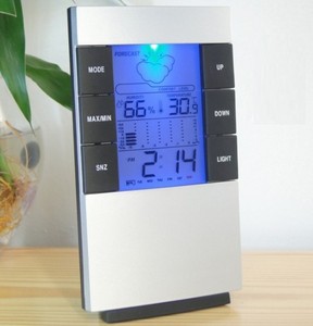 Không Dây Điện Tử Dự Báo Thời Tiết Trạm Trong Nhà/Ngoài Trời Nhiệt Kế Kỹ Thuật Số Ẩm Kế Cảm Biến Đồng Hồ Báo Thức Cho Phòng Khách - Product Image 3