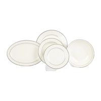 Service de table en porcelaine fine (20 pièces) avec motifs dorés pour 6 personnes – Nouvelle collection, directement de l'usine
