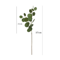 Groothandel Kunstmatige Real Touch Latex Eucalyptus Bladeren Stengels Kunstmatige Eucalyptus Muur Opknoping Decoratie