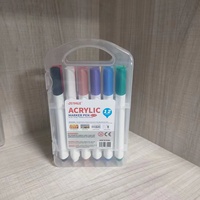 Ensemble de stylos marqueurs acryliques 12 24 36 48 couleurs Logo personnalisé Marqueurs de dessin pour enfants Stylo à pointe feutre pour fournitures artistiques