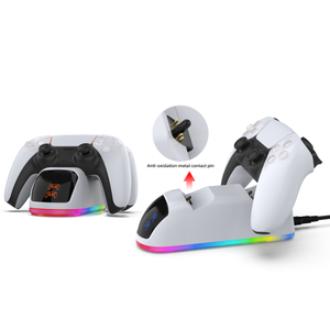 RGB Kép Điều Khiển Gamepad Sạc Trạm Dock Cho Chơi Trạm 5 Cho PS5 Không Dây Điều Khiển Sạc Đứng Sạc - Product Image 4