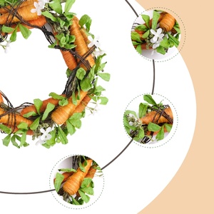 Couronne de tournesols artificiels en toile de jute, grande, rustique, de 4 pieds, avec graines, pour l'automne, style Wisteria <span class=keywords><strong>Basket</strong></span> Country Orange Memorial <span class=keywords><strong>Oasis</strong></span> - Product Image 2