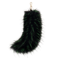 Queue de fourrure de renard teintée en peluche en gros pour porte-clés personnalisé décoration sac pendentif queue de renard