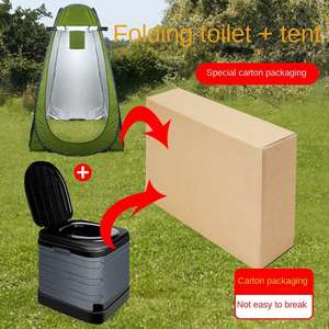 Grande toilette portable pliable moderne et écologique pour personnes âgées, idéale pour le <span class=keywords><strong>camping</strong></span> en extérieur, avec désodorisant, pour les situations d'urgence en voyage - Product Image 6