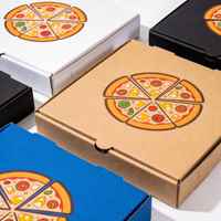 Boîte à pizza portable de qualité supérieure en gros, boîte à pizza triangulaire avec logo personnalisé