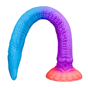 17.7" Long Huge Tentacle Big Anal Toys Dildo Monster Dragon Dildo Glow in The Dark Dildo Adult Toys for Women Men