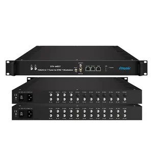 FMUSER DTV-4405T-24 24(DVB-C/T/T2/S/S2/S2X, ATSC, ISDB-T) ou 1 ASI et 256 IP(UDP/RTP/) dans le modulateur IP mux-scramping QAM/DVB-T
