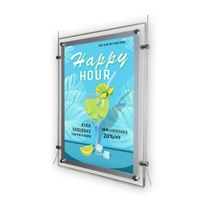 Wholesale LED Picture Frame Display Sign Holder A4 Real Estate Window Hanging Crystal Acrylic Advertising Light <b>Box</b> - Product Image 1