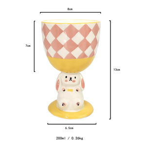 ถ้วยไอศกรีมรูปกระต่ายอีสเตอร์น่ารัก ถ้วยเซรามิกรูปกระต่าย 3 มิติ ถ้วยขนมหวาน - Product Image 5