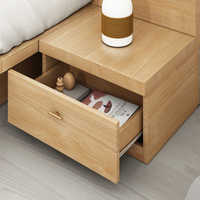 GCON — lit Tatami de style japonais en bois, Loft bas avec rangement