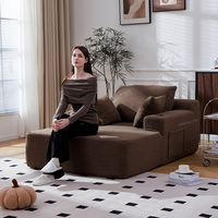 Canapé-lit simple moderne sur mesure en tissu pour salon - Pouf compressé sous vide