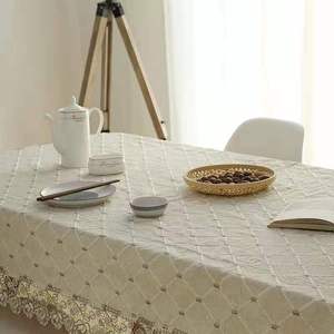 <span class=keywords><strong>Tovaglia</strong></span> in pizzo non tessuto bianco <span class=keywords><strong>con</strong></span> ricamo per uso domestico copertura del tavolo da tè e <span class=keywords><strong>Runner</strong></span> - Product Image 2