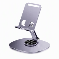 Support de téléphone de bureau rotatif à 360 degrés en acier au carbone, support portable réglable pour smartphone et iPad