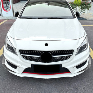 Mercedes-Benz CLA C117 2013-2015 AMG Line Front Windshield Decals ABS Piano Black Carbon Fiber Texture Car Window Weather - Product Image 2