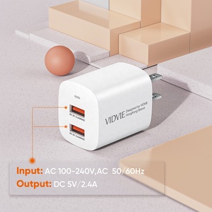 Vivie อะแดปเตอร์ที่ชาร์จโทรศัพท์ USB คู่แบบรวดเร็ว2.4A ปลั๊ก US UK EU - Product Image 4