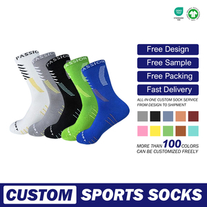 <span class=keywords><strong>Calcetines</strong></span> deportivos profesionales de media pantorrilla para hombres, suela de masaje antideslizante, Otoño Invierno, estilo americano Elite, venta al por mayor - Product Image 1