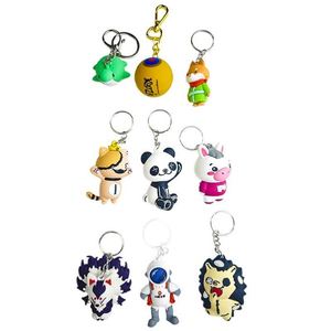 Wholesale Durable New Design 3D <b>Anime</b> <b>Keychains</b> Cartoon Characters Bag Pendant Decorations Custom Logo Thermal Transfer Printed - Product Image 3