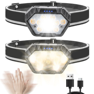 Lightweight Compact <b>LED</b> Headlamp, Waterproof Rechargeable Head <b>Light</b> with Reflective Strip for Camping, Cycling and Exploration - Product Image 2