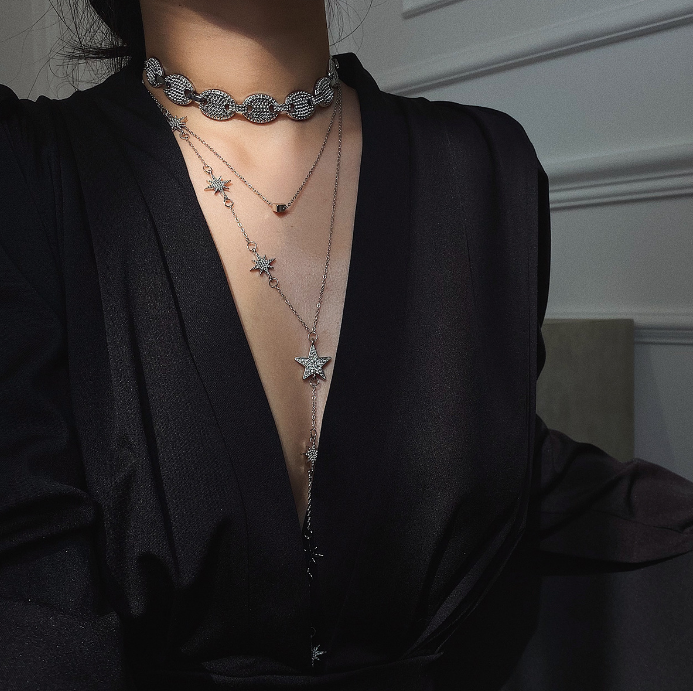 XG1190 2020 женский новый элегантный темпераментный в форме сердца простой набор звезд ожерелье