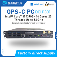 Ordinateur industriel OPS OEM Euro OPS PC Intel I5 13e génération I5-13505H LPDDR5 8G16G 512GB SSD Écran 4K Gigabit Ethernet