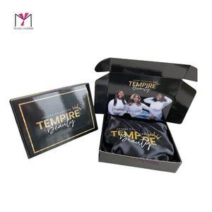 Custom Glossy Black Corrugated Folding <b>Paper</b> Box Gift Cosmetic Wig Packaging Shipping <b>Boxes</b> Print Any Logo Glossy <b>Paper</b> Box - Product Image 6