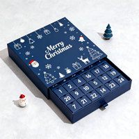 Boîtes cadeaux de Noël de luxe avec logo personnalisé, grand format, style coulissant, emballage cadeau écologique, boîte de calendrier de l'avent de Noël