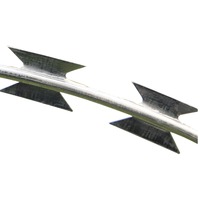 Fil plat en acier inoxydable pour clôture barbelée, bobine de protection en PVC, barbelés estampés, dureté et tranchant constants