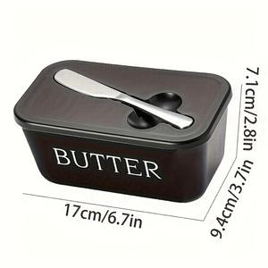 Boîte à beurre avec couvercle, récipient hermétique pour le stockage des aliments, pour beurre, condiments, couvercle transparent avec fenêtre, organisateur de cuisine pour gagner de la place - Product Image 4