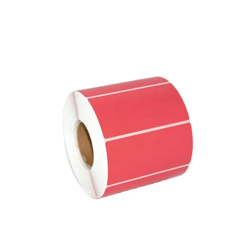ODM&OEM Customized Any Color Waterproof 2.25 x 1.25 Thermal barcode printer sticker Red Sticker Paper label roll