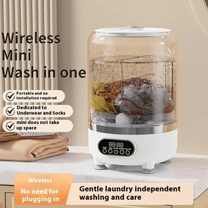Mini Lavadora Portátil de Doble Tina para Ropa Interior/Calcetines, Capacidad de 3L, Esterilización con Luz Azul, Drenaje Fácil - Product Image 3