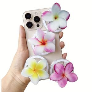 Support de téléphone magnétique à fleurs hawaïennes tendance, pendentif cadeau en forme de fleur de prunier en résine, compatible avec tous les modèles de téléphones - Product Image 1