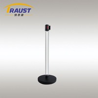 Traust Barrière de filetage rétractable en plastique avec tube transparent et sangles de fixation, pour la gestion de foule