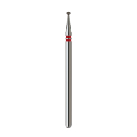 Fraise à ongles professionnelle en diamant, 1,3 mm, rouge, pour le travail des cuticules