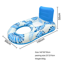 Chaise longue de flotteurs de piscine de nouvelle conception avec le hamac gonflable d'eau de support de tasse