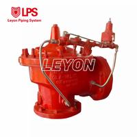 Vanne de régulation de pression à globe rainuré LEYON FM UL pour système d'extinction d'incendie et de protection incendie