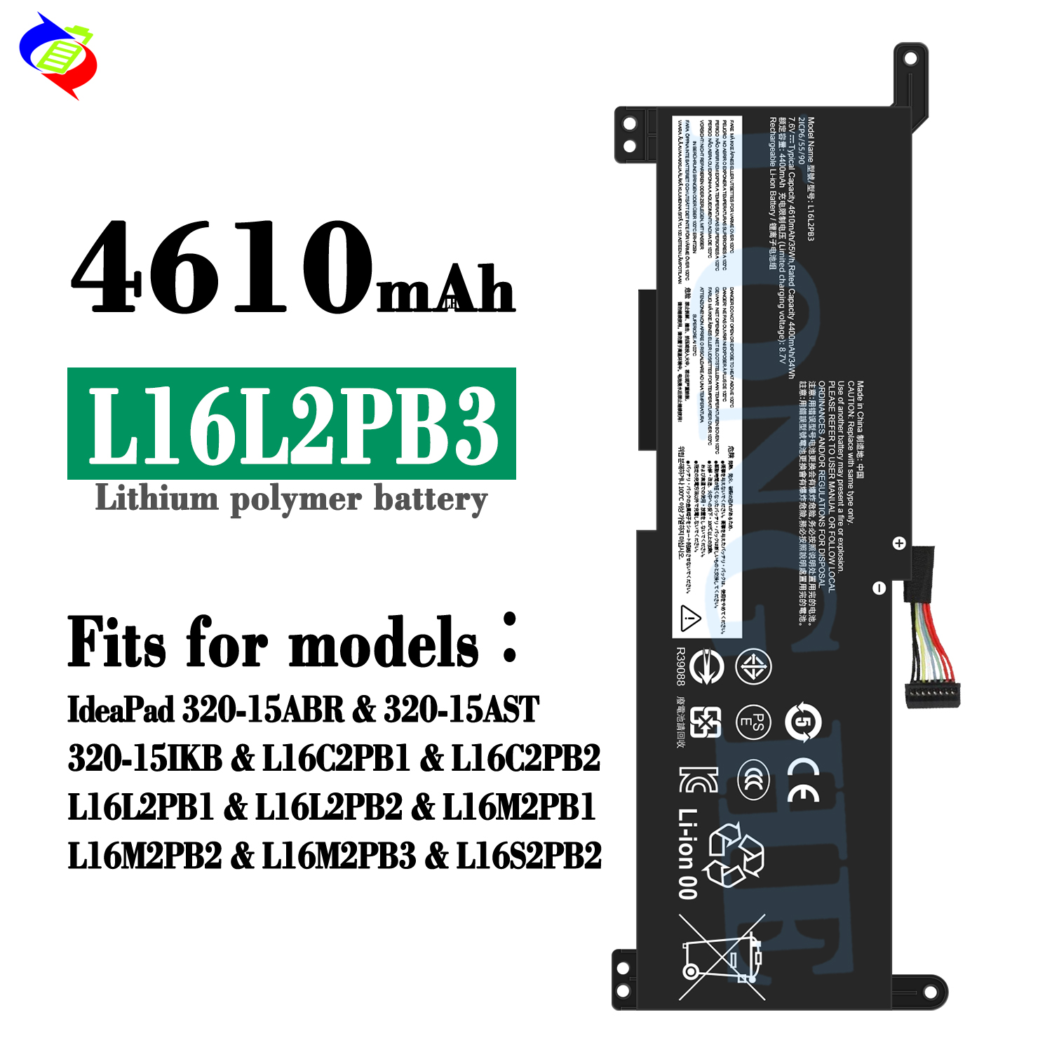 for IdeaPad 320-15ABR 320-15AST320-15IKB L16C2PB1 L16C2PB2L