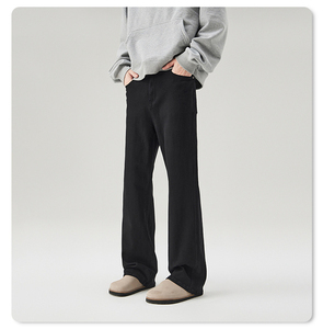 Jean en denim large taille mi-haute blanc et noir délavé style hip-hop tendance pour femme - Product Image 6