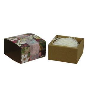 Recycled Die Cutting Small <b>Square</b> Paper Soap Craft Box Design With Sleeve - Product Image 2