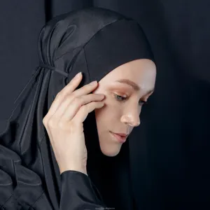 定制新款tudung穆斯林祈祷服伊斯兰穆斯林祈祷套装丝绸telekung祈祷袍