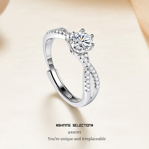 Bague de fiançailles pour femme avec motif floral en forme de boule, sertie de zircone cubique 1 carat à griffes - Product Image 5