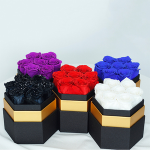 Lovebay Factory Sales Flores naturales Rosas eternas en caja de diamantes Flor inmortal Rosas reales preservadas en caja - Product Image 5