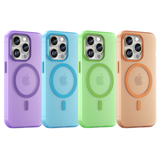 9 Colors Magnetic Matte Finish Phone Case for iPhone 11 12 13 14 15 16 Pro Max Summer Thin Mobile Phone Cases