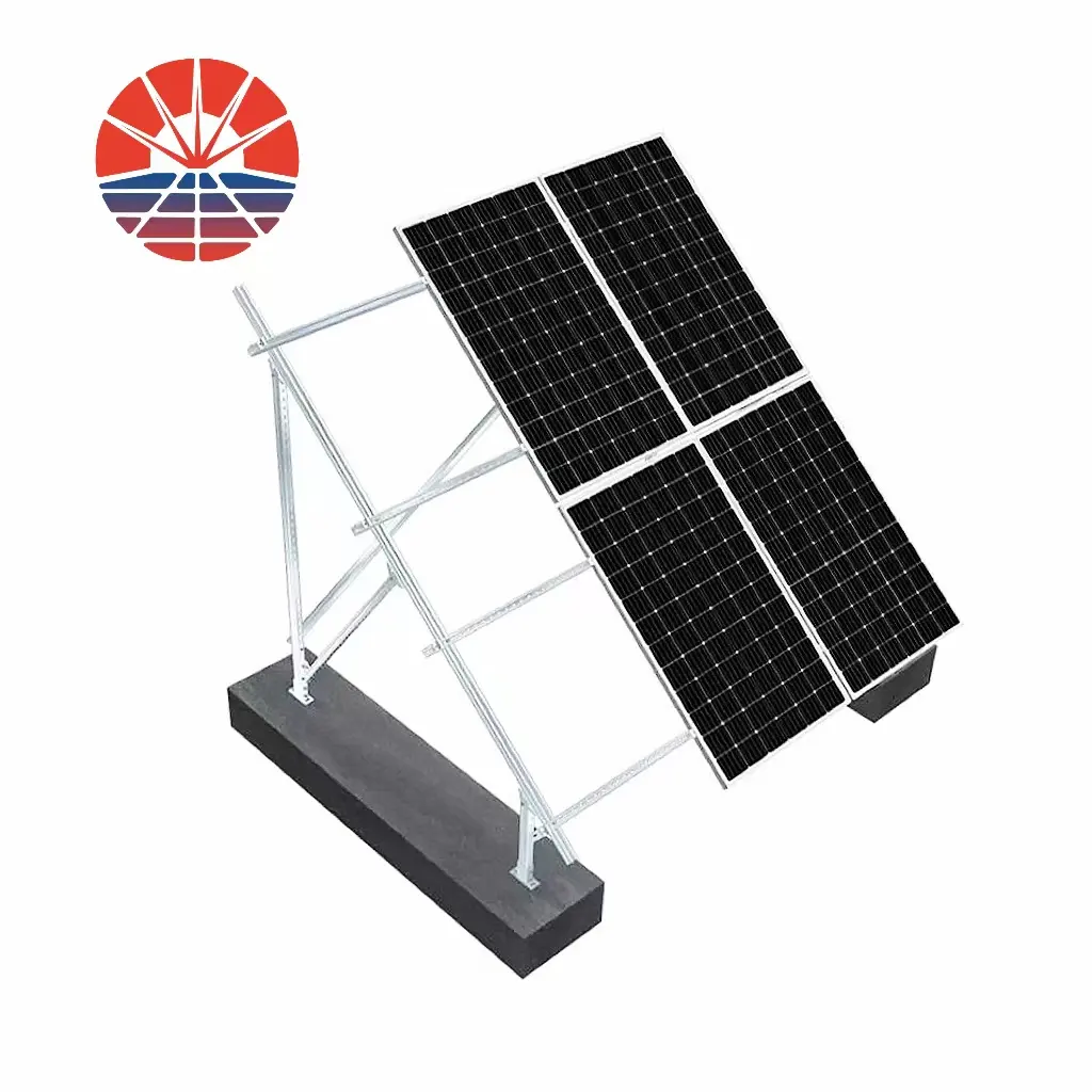 Soportes de Panel Solar personalizados, rieles de Sistema Solar, soporte Solar para montaje en tierra, fabricación de China