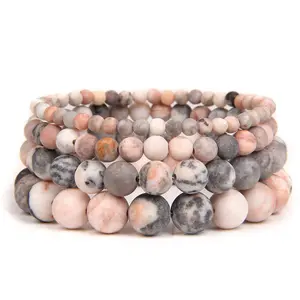 Ealing-pulsera personalizada con piedras preciosas para mujer, brazalete con cuentas redondas de cristal de 8mm, novedad